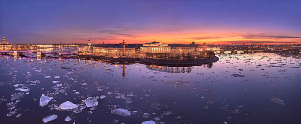 Стрелка Васильевского острова. Панорама